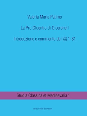 cover image of La Pro Cluentio di Cicerone